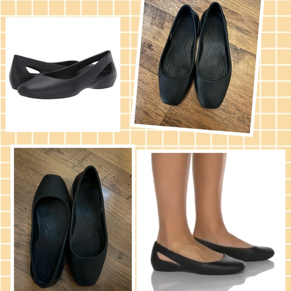 Two pairs of Crocs flats
